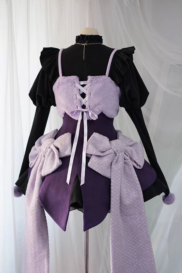 One-Piece Lolita Dress - Stand Up Collar, 4 Colors, High Waist, Long Sleeves, Sweet Style - additional product view 9