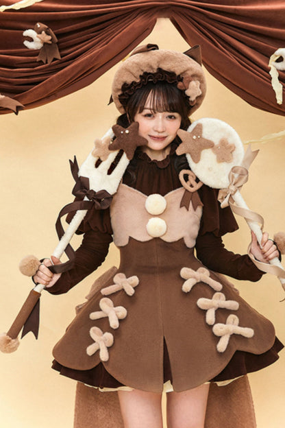 One-Piece Lolita Dress - Stand Up Collar, 4 Colors, High Waist, Long Sleeves, Sweet Style - additional product view 17