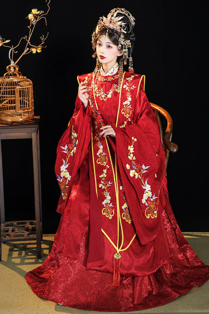 Ouji Fashion Set - Chinese Style Hot Stamping, Red, High Waist, Chinese-Inspired Style - additional product view 4