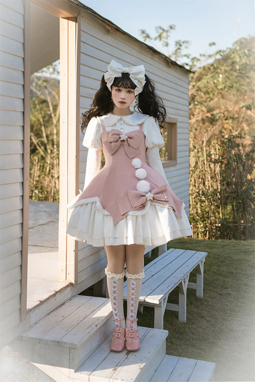 Ouji Fashion Set - Cute Girl Doll Collar, 3 Colors, Sweet Style - S Pink / M Pink / L Pink option
