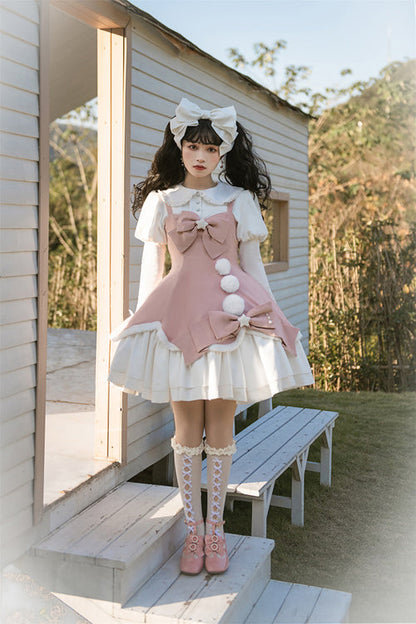 Ouji Fashion Set - Cute Girl Doll Collar, 3 Colors, Sweet Style - S Pink / M Pink / L Pink option