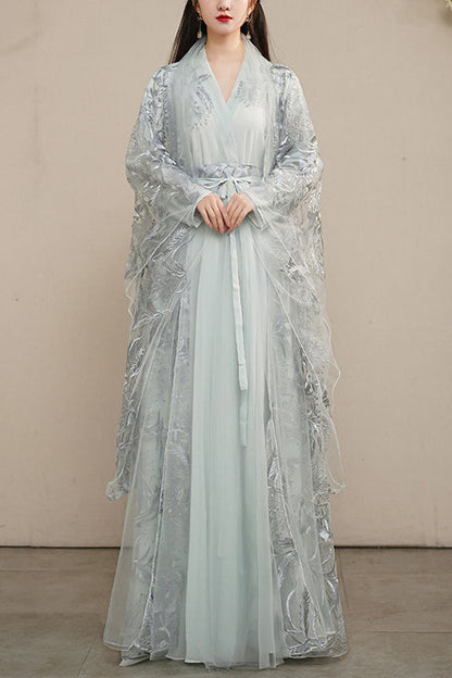 Ouji Fashion Set - Large Size Ancient Costume Full, Gray, Chinese-Inspired Style - main product image