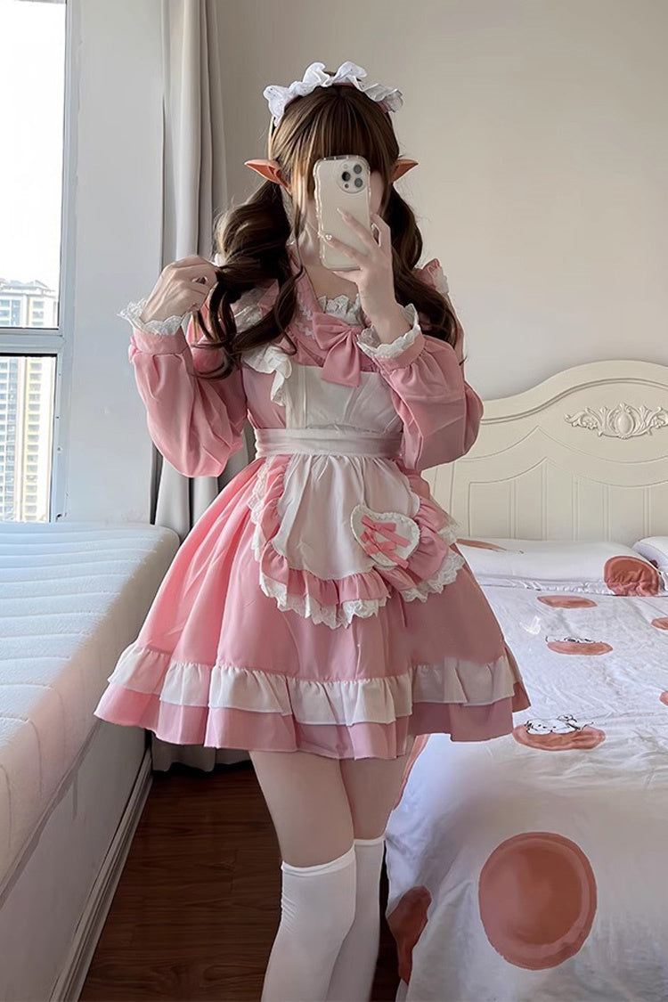 Ouji Fashion Set - Maid, Pink, Plus Size, Sweet Style, Bow Detail - additional product view 2