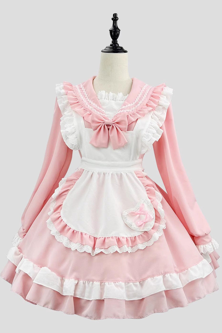 Ouji Fashion Set - Maid, Pink, Plus Size, Sweet Style, Bow Detail - additional product view 3