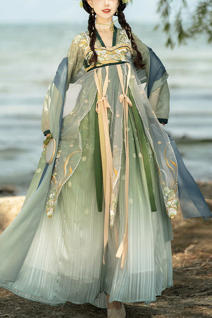 Ouji Fashion Set - Multi-color Chinese Style, Multi-Color, High Waist, Embroidered - main product image