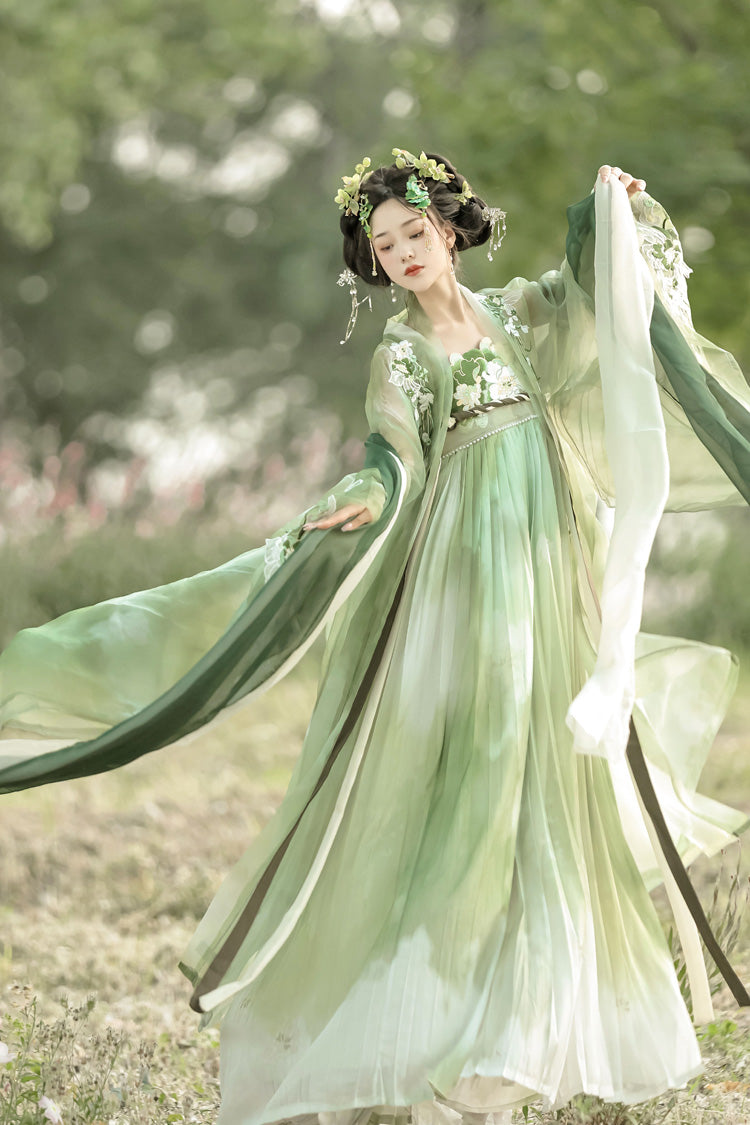 Ouji Fashion Set - Qingyao, Green, Chinese-Inspired Style, Embroidered, Sweet Style - additional product view 3