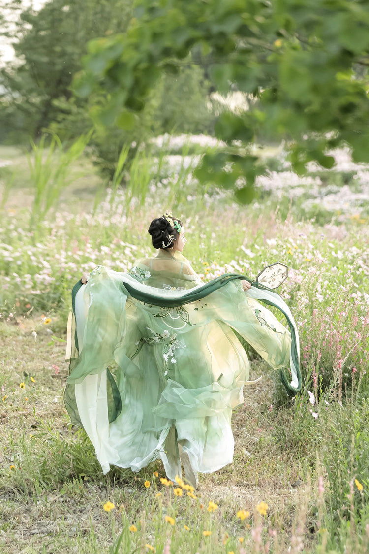 Ouji Fashion Set - Qingyao, Green, Chinese-Inspired Style, Embroidered, Sweet Style - additional product view 7