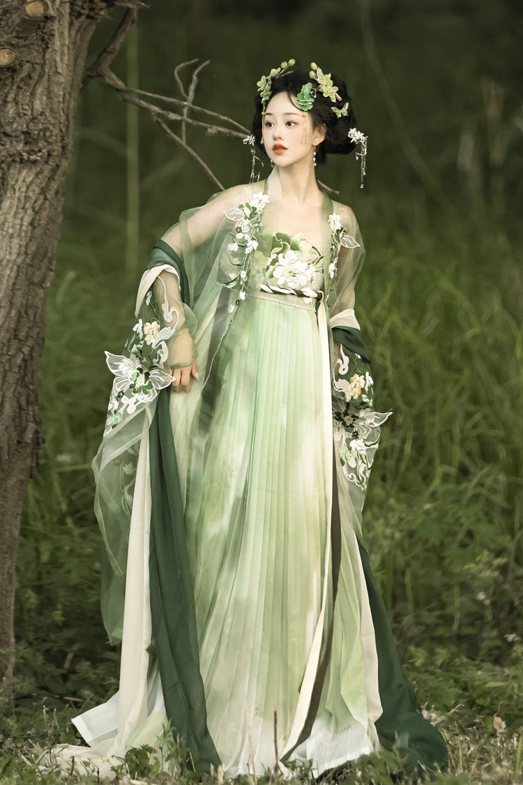 Ouji Fashion Set - Qingyao, Green, Chinese-Inspired Style, Embroidered, Sweet Style - main product image
