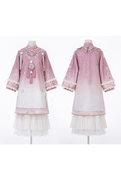 Ouji Fashion Set - Round Collar High Waisted, Pink, High Waist, Women's Style, Embroidered - additional product view 7