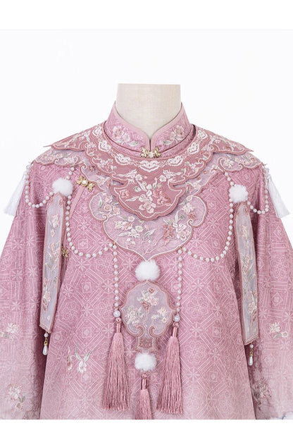 Ouji Fashion Set - Round Collar High Waisted, Pink, High Waist, Women's Style, Embroidered - additional product view 8