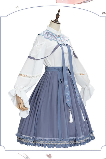 Ouji Fashion Set - White/blue Chinese Style Hollow, 2 Colors, Chinese-Inspired Style - additional product view 6