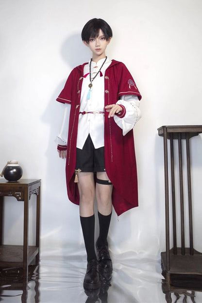 Ouji Lolita Shorts - Red/white/black Stand Collar, 3 Colors, Stand Collar, Long Sleeves - additional product view 2
