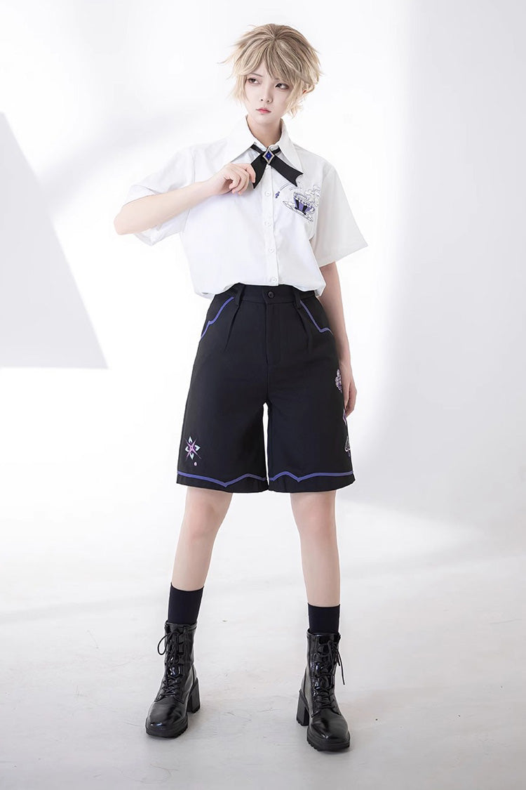 Ouji Prince Fashion Blouse - Enjoy Coffee Print, White, Printed - additional product view 3