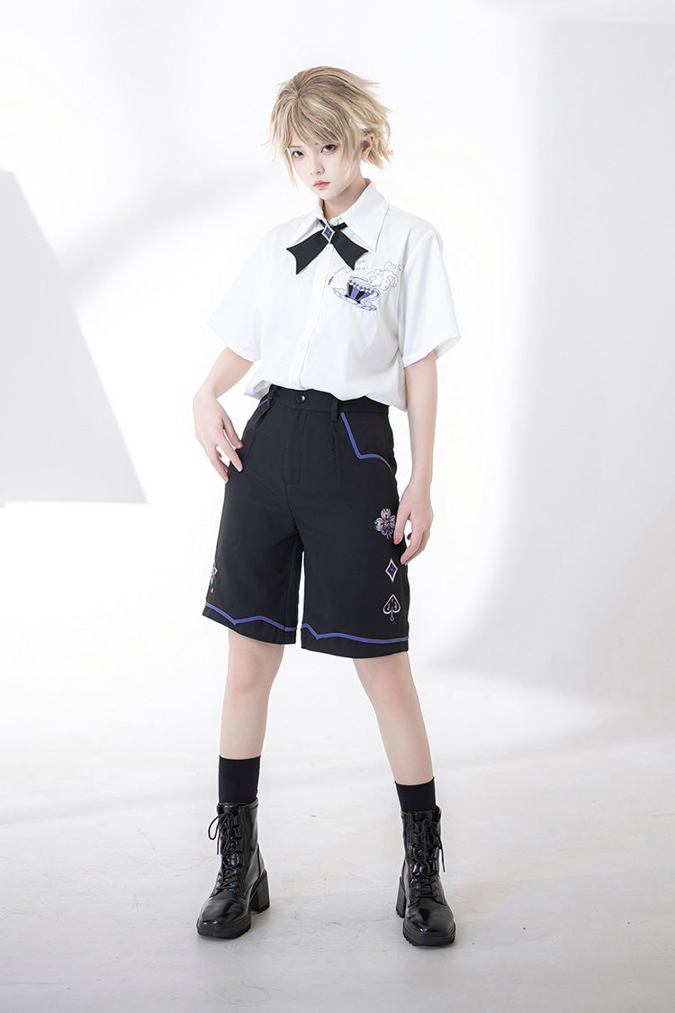 Ouji Prince Fashion Blouse - Enjoy Coffee Print, White, Printed - additional product view 4
