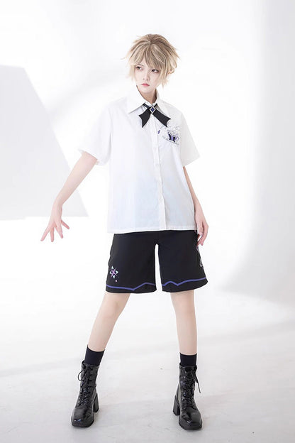 Ouji Prince Fashion Blouse - Enjoy Coffee Print, White, Printed - additional product view 5
