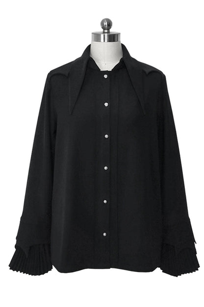 Ouji Prince Fashion Blouse - Princess Chronicles The Unknown, 3 Colors, Gothic Style - Female S Black / Female M Black / Female L Black option