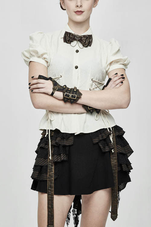Punk T-Shirt - Cotton, White, Women's Style - Alternative Streetwear Top - main product image