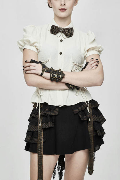 Punk T-Shirt - Cotton, White, Women's Style - Alternative Streetwear Top - main product image