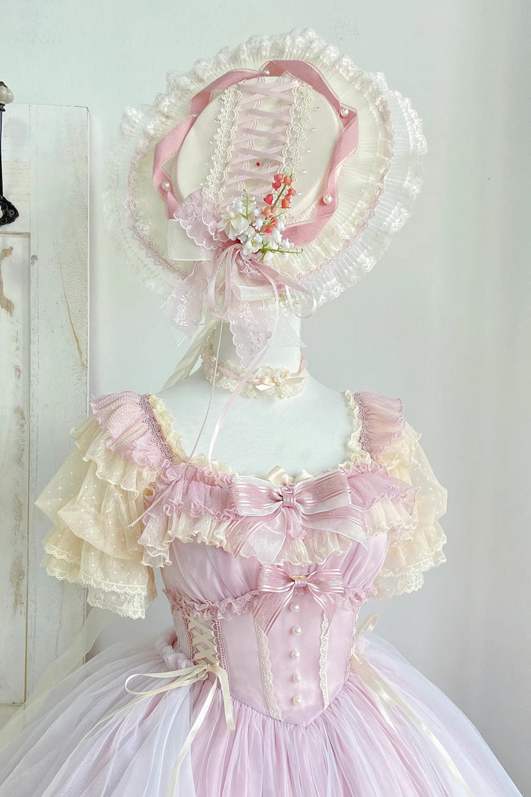 Punk T-Shirt - Cream Point, 2 Colors, Bow Detail, Lace Trim, Embroidered - additional product view 5