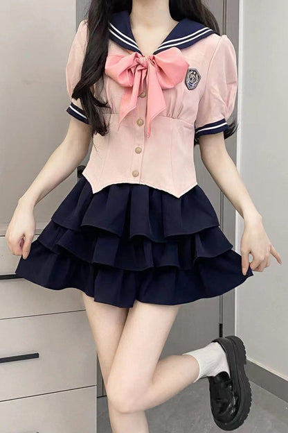 Punk T-Shirt - Multi-layer Ruffle Bowknot, 4 Colors, Ruffled, Sweet Style, Bow Detail - additional product view 2