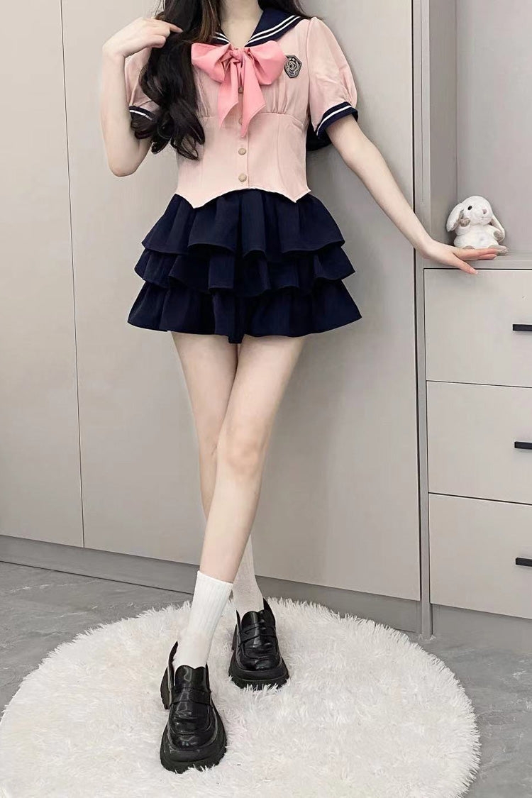 Punk T-Shirt - Multi-layer Ruffle Bowknot, 4 Colors, Ruffled, Sweet Style, Bow Detail - additional product view 4