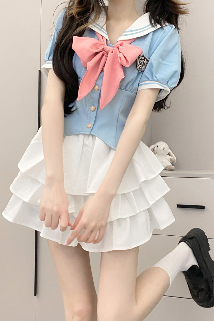 Punk T-Shirt - Multi-layer Ruffle Bowknot, 4 Colors, Ruffled, Sweet Style, Bow Detail - additional product view 7