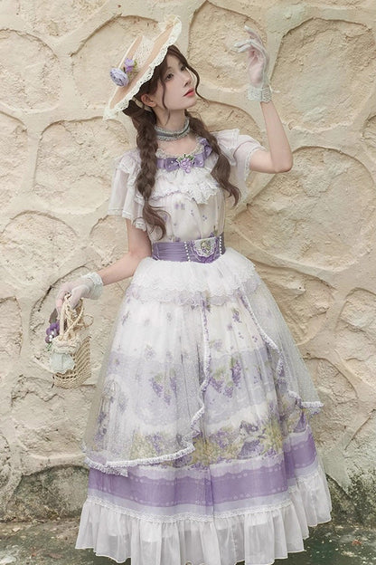 Punk T-Shirt - Rabbit Vine Story, 2 Colors, Sweet Style, Bow Detail, Lace Trim - additional product view 2