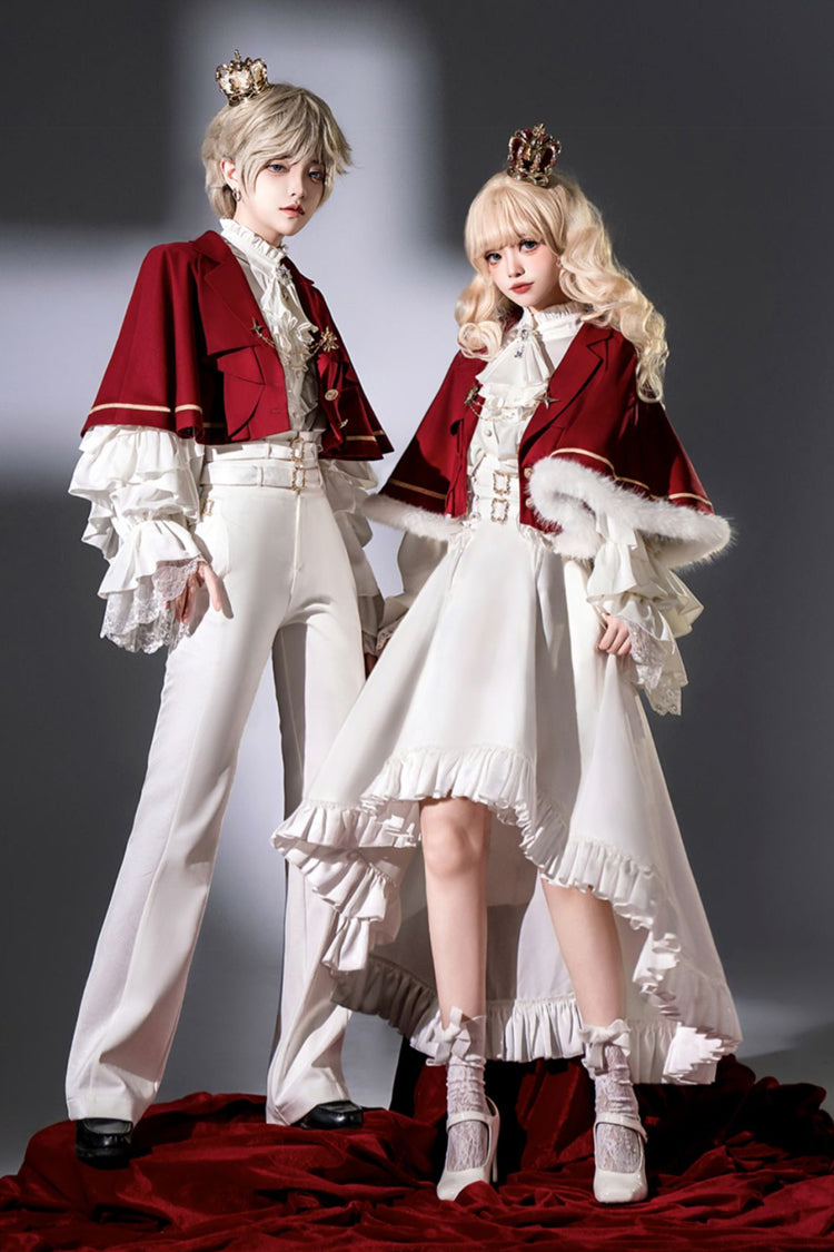 Punk Trousers - Day And Night Song, White, Ruffled, Long Sleeves, Gothic Style - additional product view 4