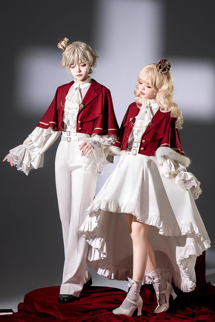 Punk Trousers - Day And Night Song, White, Ruffled, Long Sleeves, Gothic Style - additional product view 8