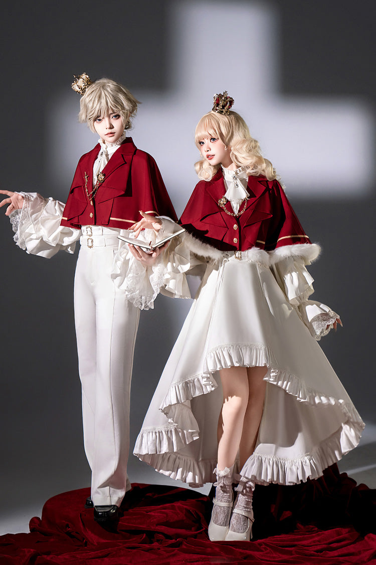 Punk Trousers - Day And Night Song, White, Ruffled, Long Sleeves, Gothic Style - additional product view 9