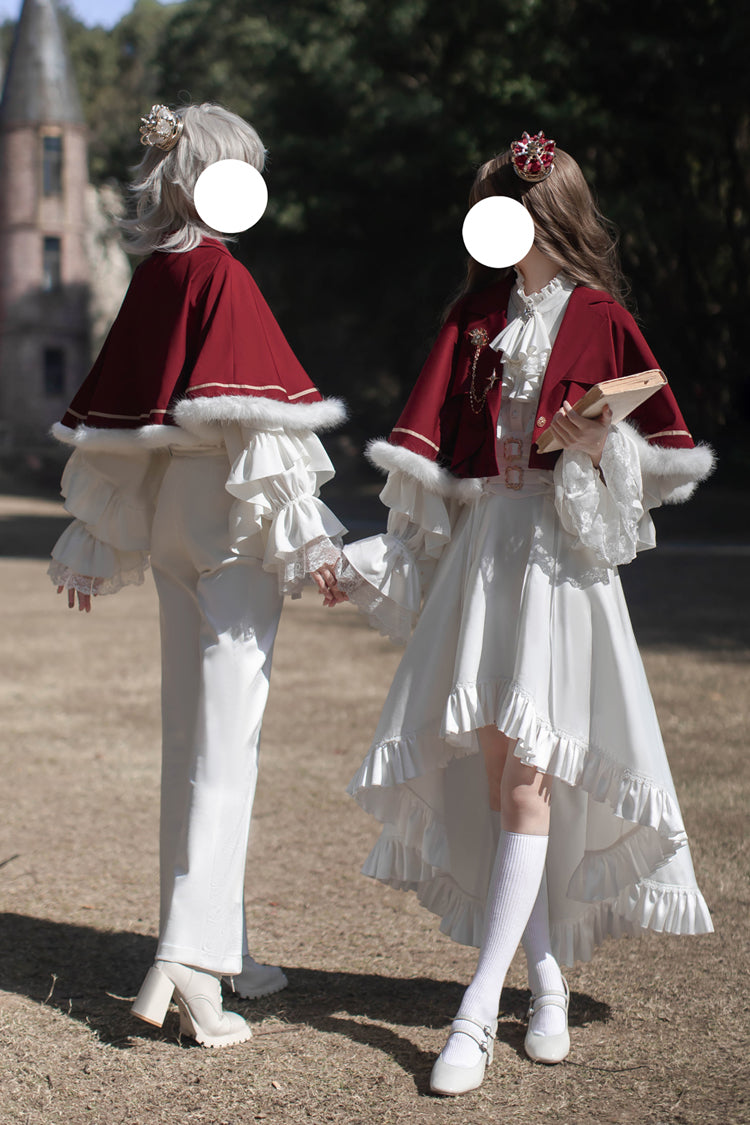 Punk Trousers - Day And Night Song, White, Ruffled, Long Sleeves, Gothic Style - additional product view 10