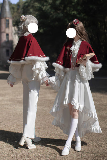 Punk Trousers - Day And Night Song, White, Ruffled, Long Sleeves, Gothic Style - additional product view 10