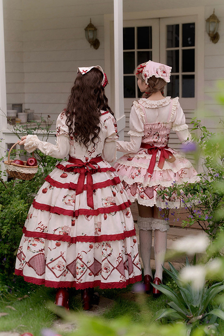 Ruffled Lolita Skirt - Apple Orchard, 2 Colors, Long Length, Layered, Sweet Style - additional product view 9