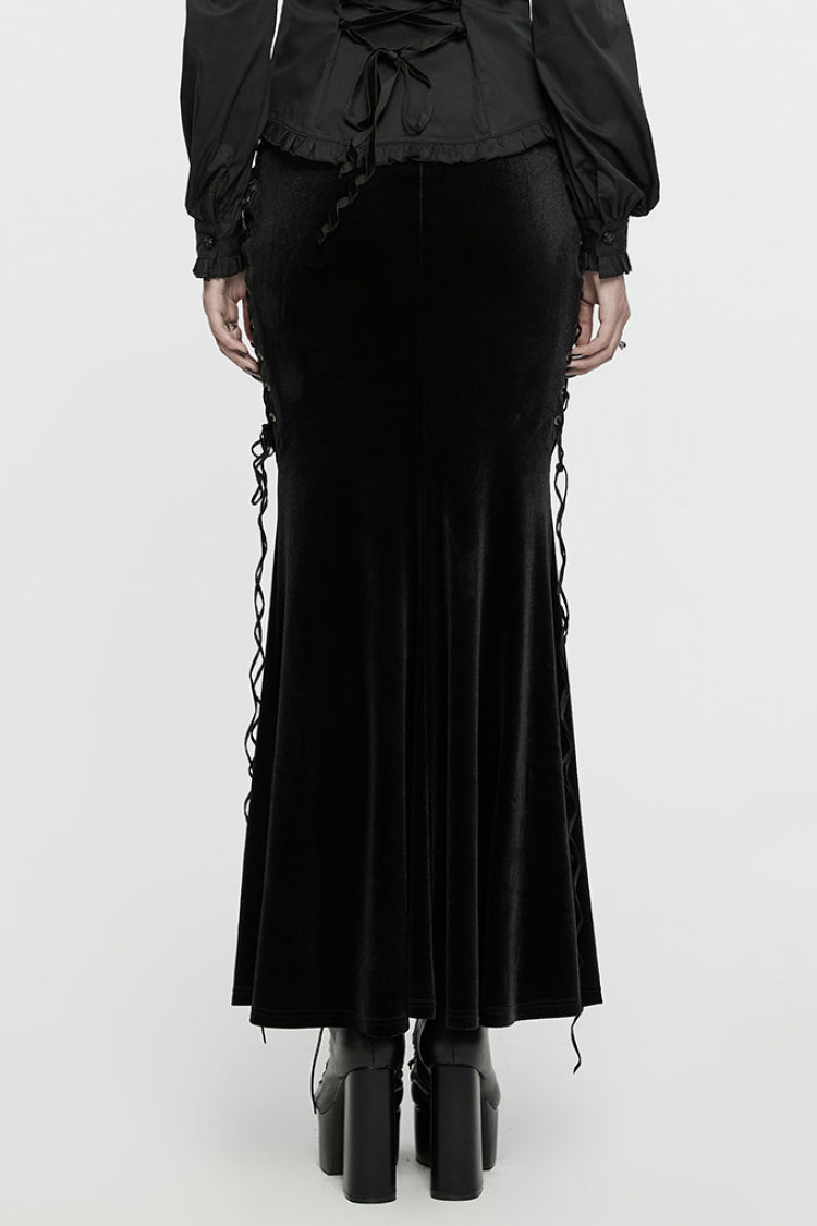Ruffled Lolita Skirt - Black/red, 2 Colors, Women's Style, Embroidered, Lace-Up - additional product view 3