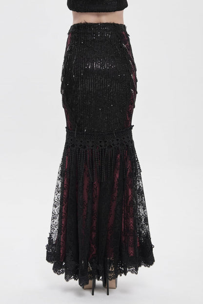 Ruffled Lolita Skirt - Black/red Double-layered, 2 Colors, Women's Style, Embroidered - additional product view 7