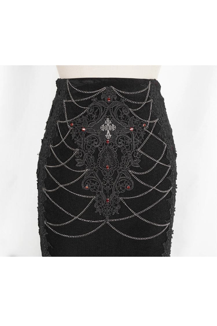 Ruffled Lolita Skirt - Black/red High Waisted, 2 Colors, High Waist, Women's Style - additional product view 8