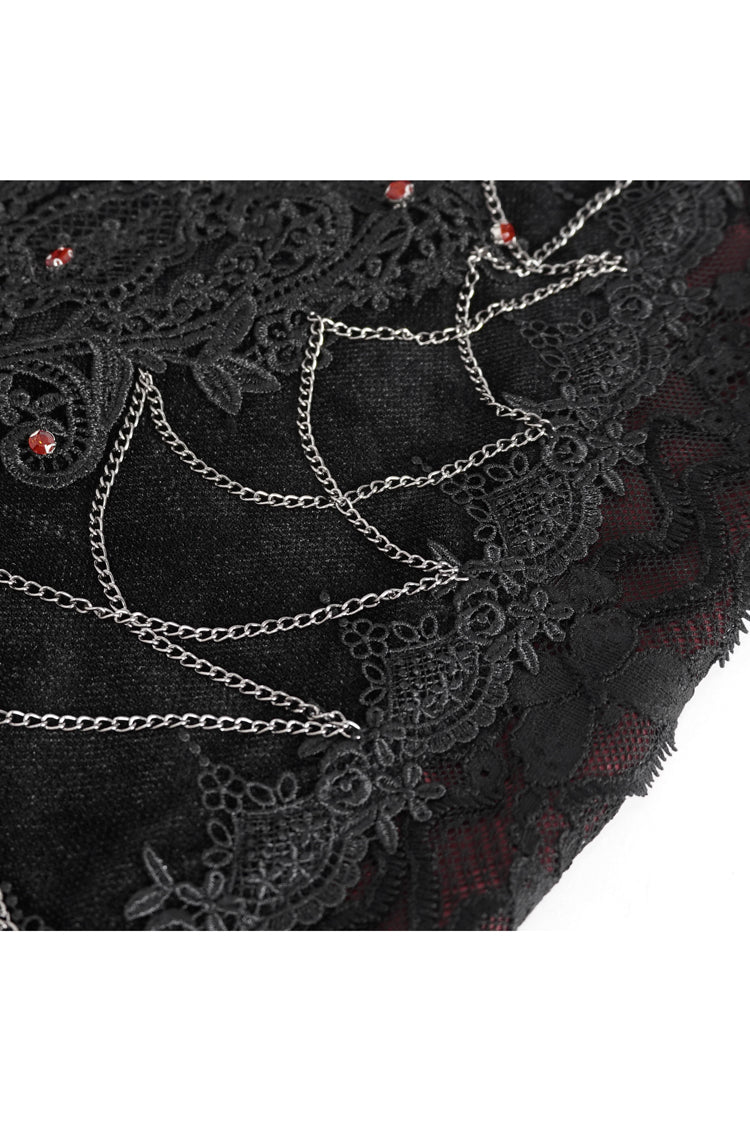 Ruffled Lolita Skirt - Black/red High Waisted, 2 Colors, High Waist, Women's Style - additional product view 9