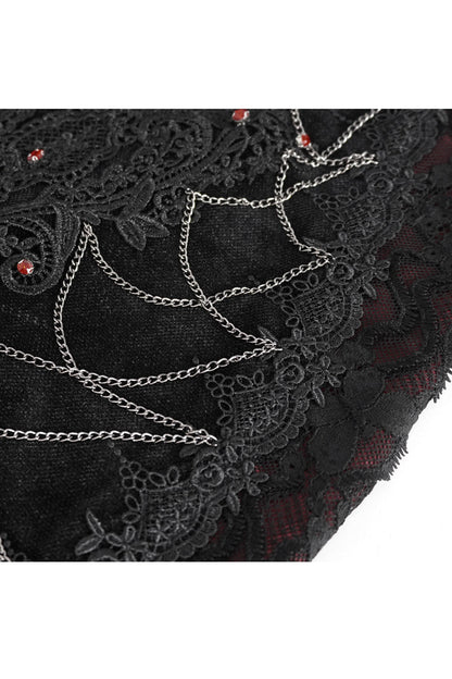 Ruffled Lolita Skirt - Black/red High Waisted, 2 Colors, High Waist, Women's Style - additional product view 9