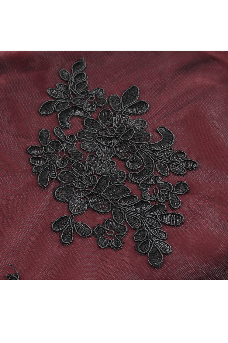 Ruffled Lolita Skirt - Black/red High Waisted, 2 Colors, High Waist, Women's Style - additional product view 10