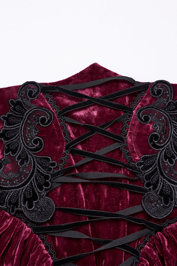 Ruffled Lolita Skirt - Black/red High Waisted Lace-up, 2 Colors, High Waist, Women's Style - additional product view 5