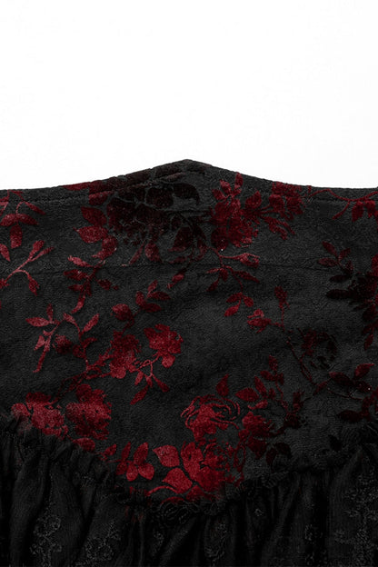 Ruffled Lolita Skirt - Black/red Layered, 2 Colors, Women's Style, Lace Trim, Ruffled - additional product view 6
