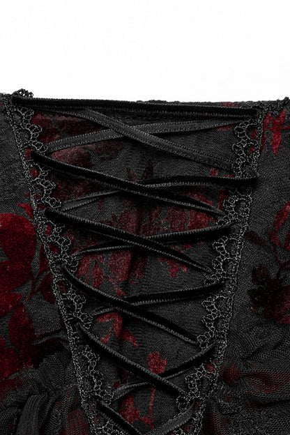 Ruffled Lolita Skirt - Black/red Layered, 2 Colors, Women's Style, Lace Trim, Ruffled - additional product view 7