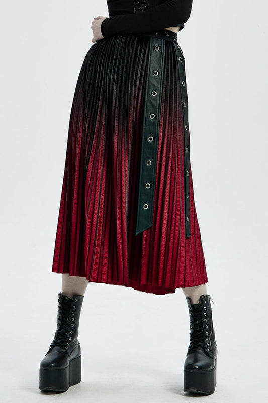 Ruffled Lolita Skirt - Black/red Metal Nails Metal, 2 Colors, Women's Style - main product image