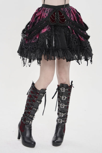 Ruffled Lolita Skirt - Black/red Multi-layered Tassels, 2 Colors, Women's Style - additional product view 12