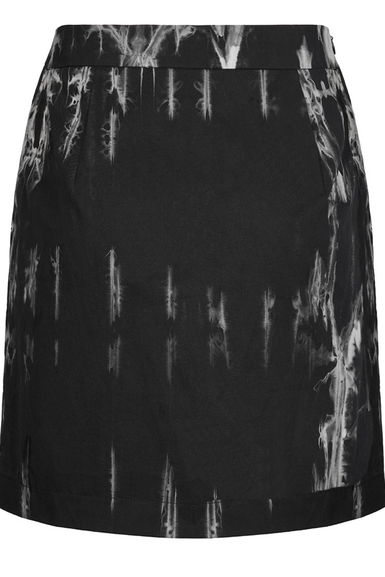 Ruffled Lolita Skirt - Black/white Hem Side Slit Design, 2 Colors, Slit Detail - additional product view 5