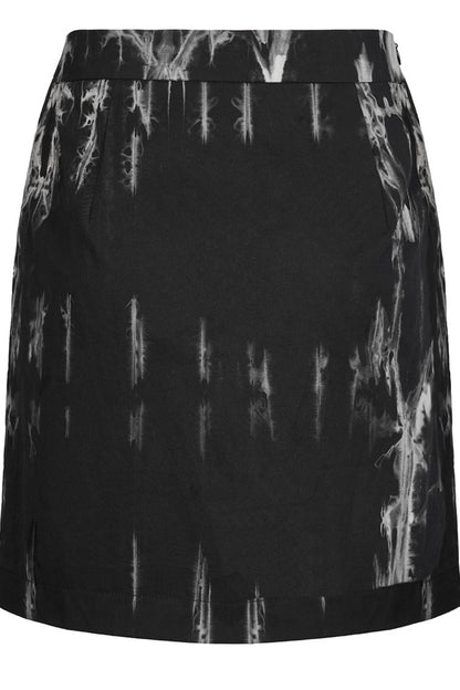 Ruffled Lolita Skirt - Black/white Hem Side Slit Design, 2 Colors, Slit Detail - additional product view 5