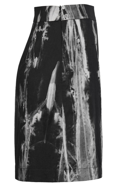 Ruffled Lolita Skirt - Black/white Hem Side Slit Design, 2 Colors, Slit Detail - additional product view 6