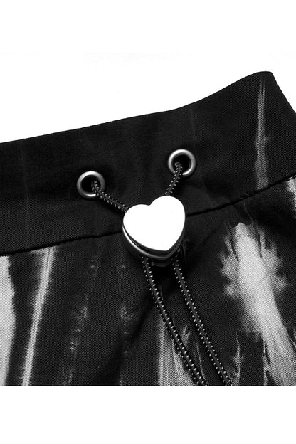 Ruffled Lolita Skirt - Black/white Hem Side Slit Design, 2 Colors, Slit Detail - additional product view 10