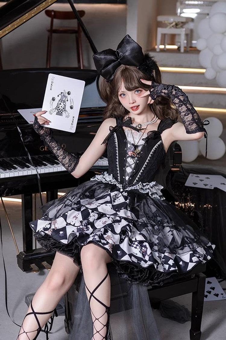 Ruffled Lolita Skirt - Board Games, 2 Colors, Printed, Layered, Ruffled - additional product view 6