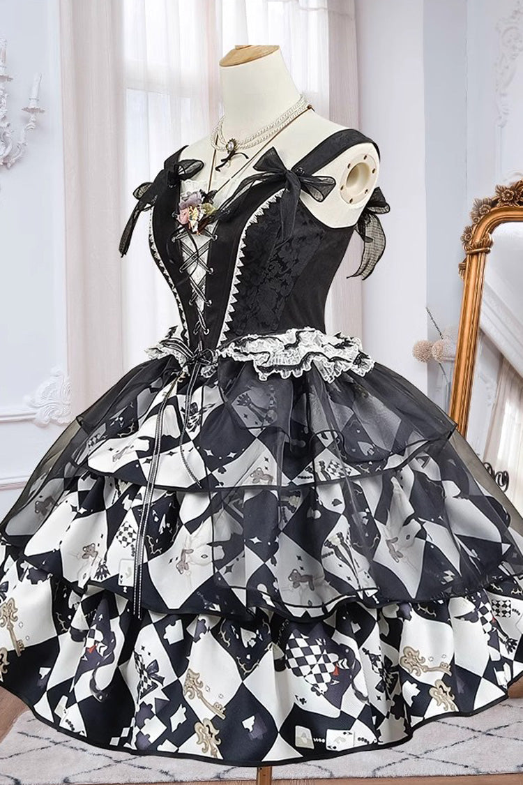 Ruffled Lolita Skirt - Board Games, 2 Colors, Printed, Layered, Ruffled - additional product view 12
